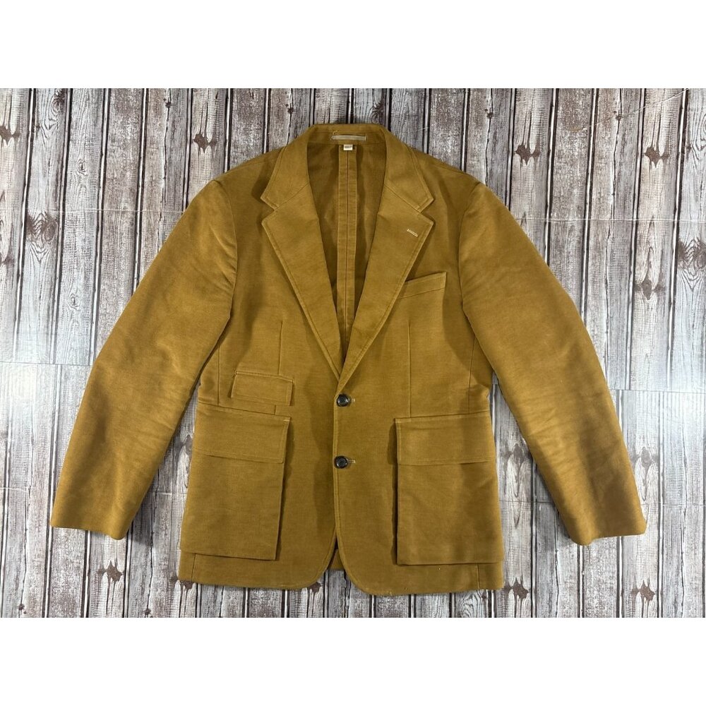 Wallace & Barnes Italian cotton moleskin jacket blazer sz 38 R color brown